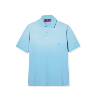 Cotton piquet polo shirt with embroidery