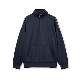 Technical jersey sweatshirt with embossed logo
