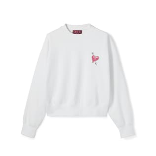 Cotton jersey sweatshirt with patch