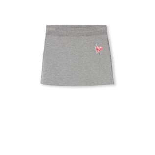 Mini jersey skirt with patch