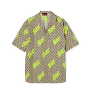 Camisa Bowling de popelina con estampado