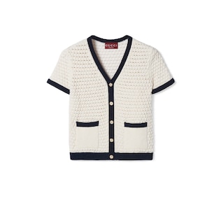 Fine cotton crochet cardigan