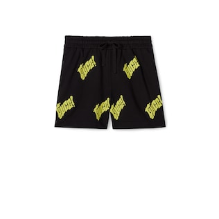 Shorts aus Baumwolljersey mit Stickerei