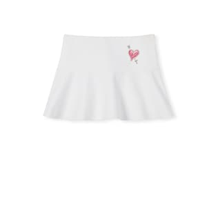 Cotton canvas skirt with patch