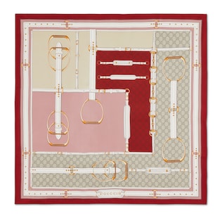 Printed silk twill carré