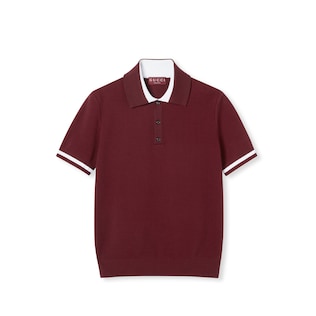 Poloshirt aus Baumwoll-Piqué mit Intarsie