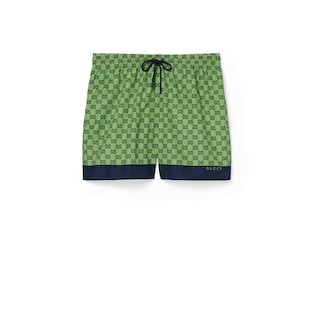 Printed poplin tech swim shorts