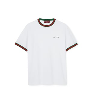 T-shirt in jersey di cotone con ricamo