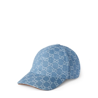 GG denim baseball hat with Horsebit