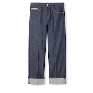 Pantalon en denim avec lisière Gucci