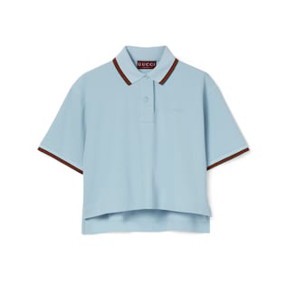 Cotton piquet polo shirt with Web