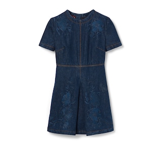 Denim dress with embroidery