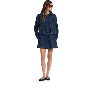 Denim dress with embroidery