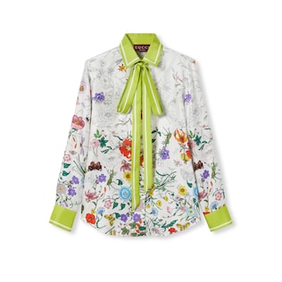 Chemise en soie imprimée