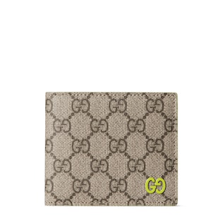 Acid green interior GG bi-fold wallet