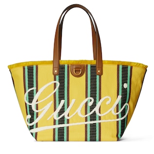 Embroidered medium canvas tote bag