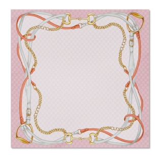 Printed GG silk jacquard carré