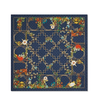 Printed silk twill carré