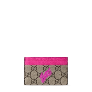 Bi-color card case with print