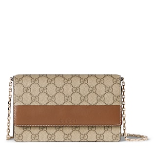 GG Emblem Brieftasche mit Kettenriemen