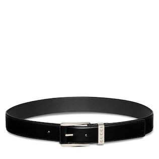 Belt with squared buckle