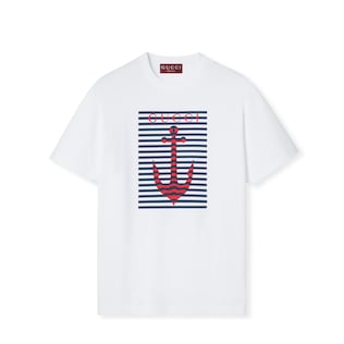 T-shirt in jersey di cotone stampato