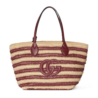 Woven medium tote bag