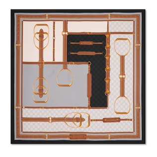 Printed silk twill carré