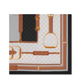 Printed silk twill carré