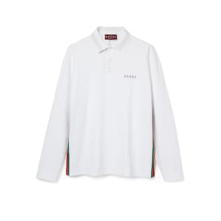 Polo in piquet di cotone con Web