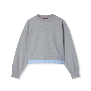 Cotton jersey sweatshirt with embroidery