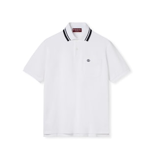 Polo in piquet di cotone con ricamo