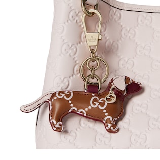 Dog-shaped bag charm