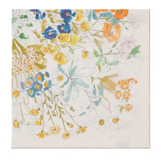 Printed silk twill carré