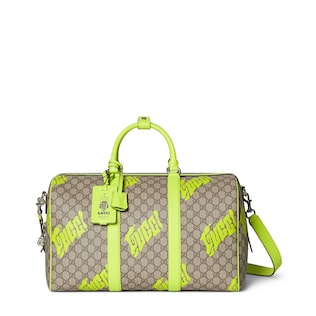 Medium duffle bag with print