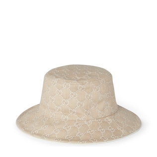 GG denim bucket hat with Horsebit