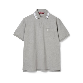 Polo in piquet di cotone con ricamo