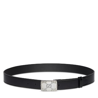 Belt with rectangular buckle
