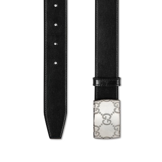 Belt with rectangular buckle