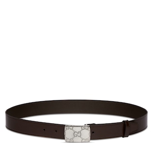 Belt with rectangular buckle