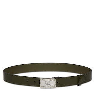 Belt with rectangular buckle