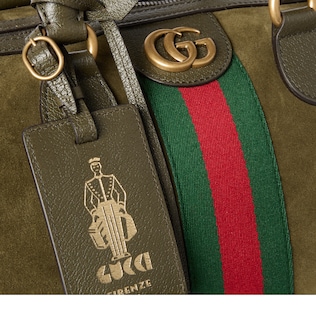 Gucci Savoy系列中号旅行包