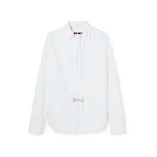 Bluse aus Baumwollpopeline mit Horsebit