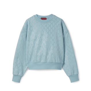 Cotton jersey sweatshirt with crystals