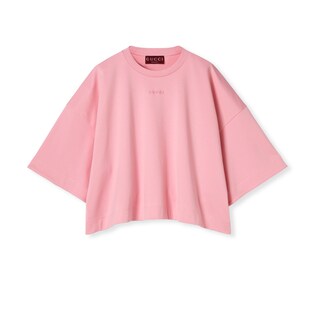 Cotton jersey maxi T-shirt with embroidery