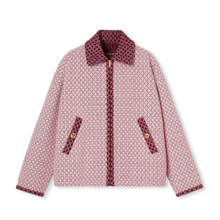 Diamond cotton bouclé zip jacket