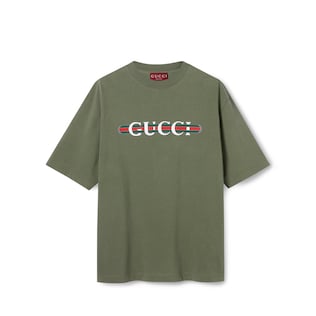 T-shirt in jersey di cotone pesante con stampa