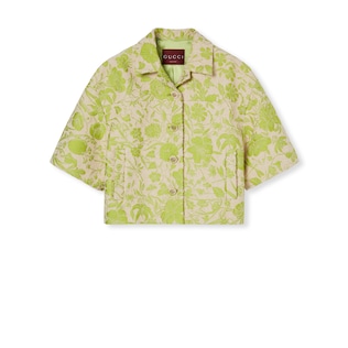 Flora cotton bouclé jacquard jacket