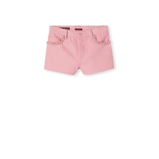 Denim shorts with embroidery