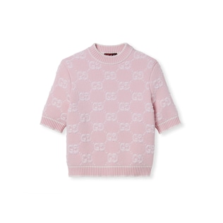 GG wool bouclé jacquard top